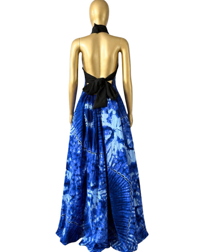 Zaharia Backless Dress (Ankara)