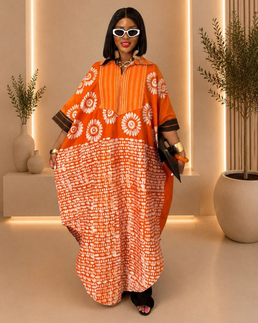 Rich Auntie Bubu - (Ankara) - Orange & White