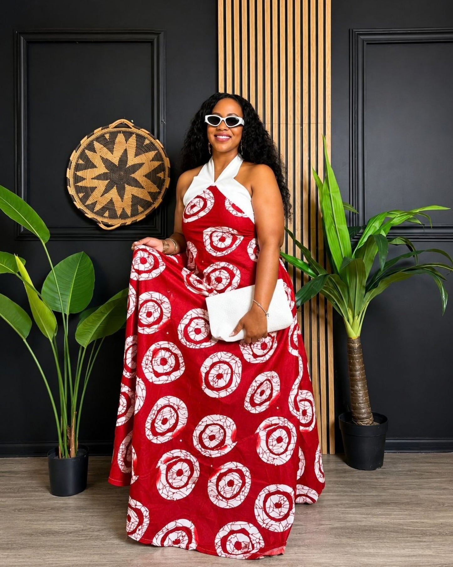 Zaharia Backless Dress (Ankara)