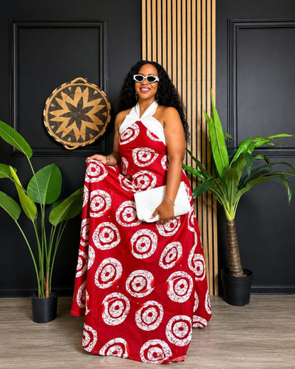 Zaharia Backless Dress (Ankara)