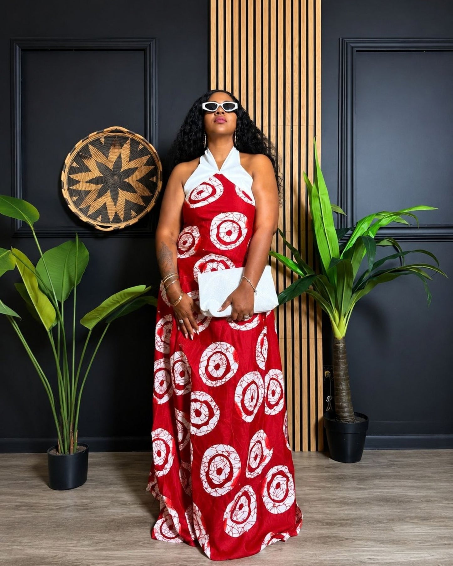 Zaharia Backless Dress (Ankara)